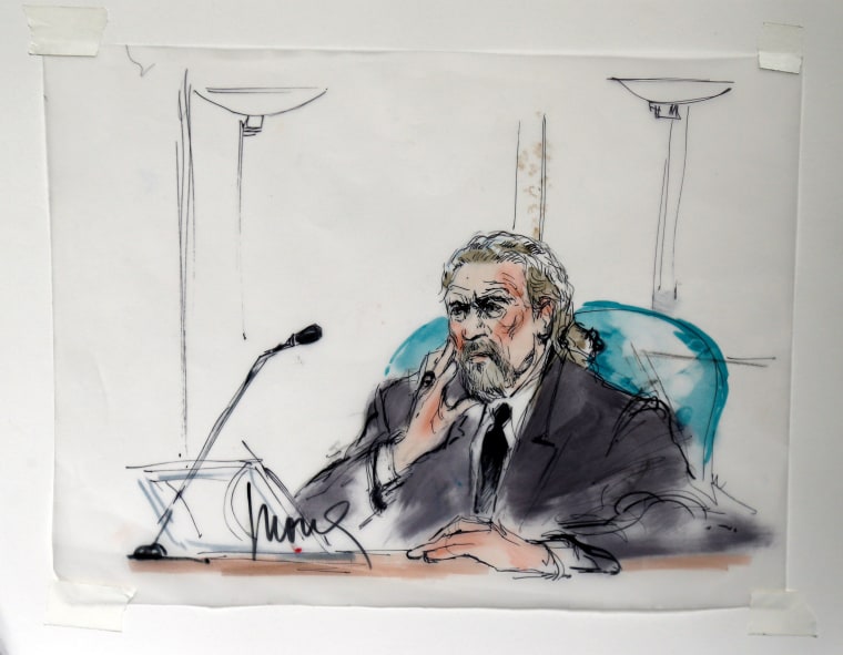 Image: Robert Plant in a courtroom sketch