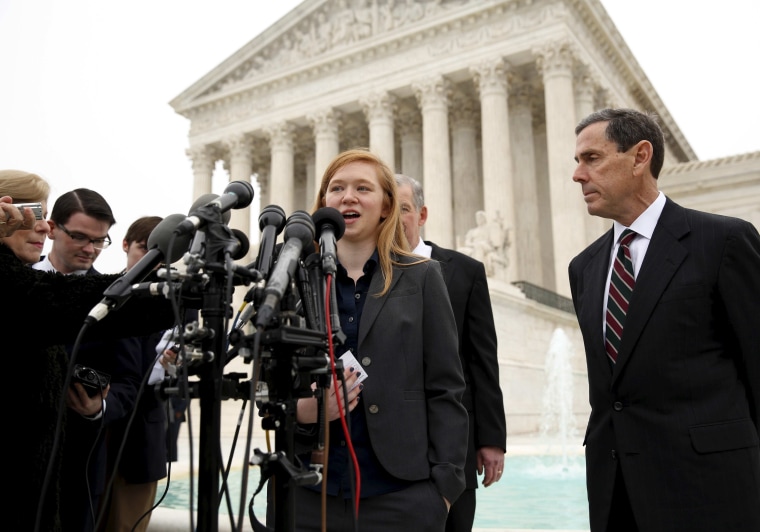 Image: FILE PHOTO: Abigail Fisher speaks outside the U.S. Supreme Court in Washington