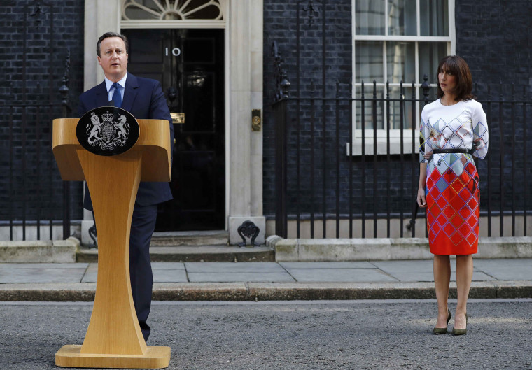 Image: Britain's Prime Minister David Cameron and wife Samantha