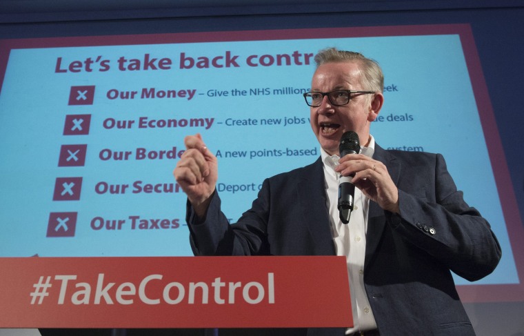 Image: Michael Gove on June 4, 2016