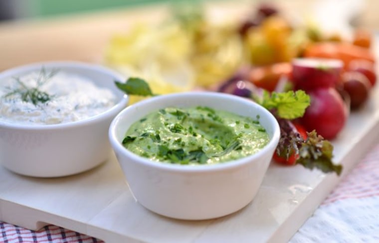 Martha Stewart makes delicious avocado ranch dip.