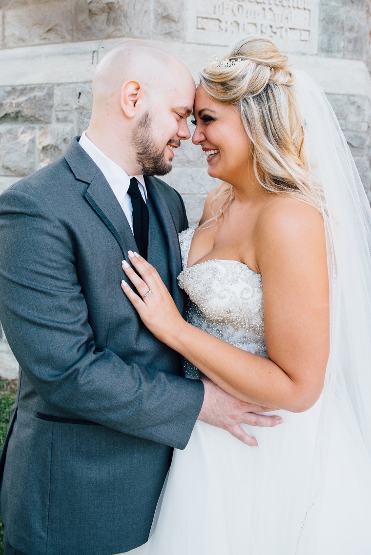 Daniel Benton and his bride, Christina Torino-Benton.