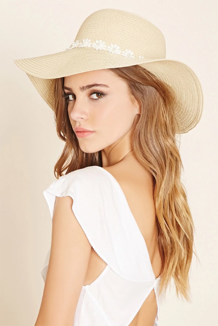 Best beach coverups and hats - Floppy Straw Hat, Forever 21