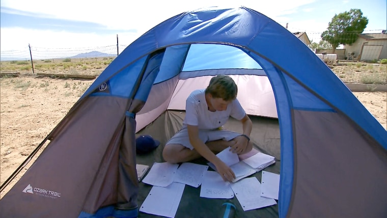 Boy in tent