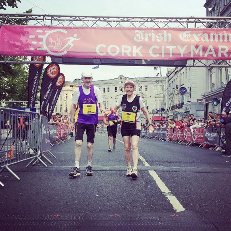 Kay and Joe O'Regan finish marathon hand in hand