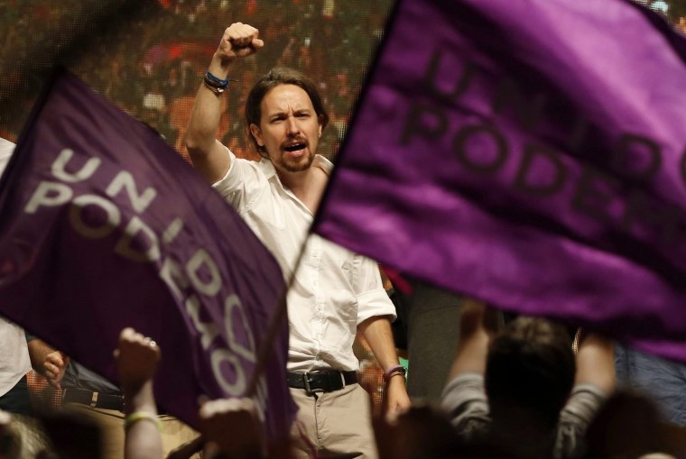 Image: Podemos Party leader Pablo Iglesias