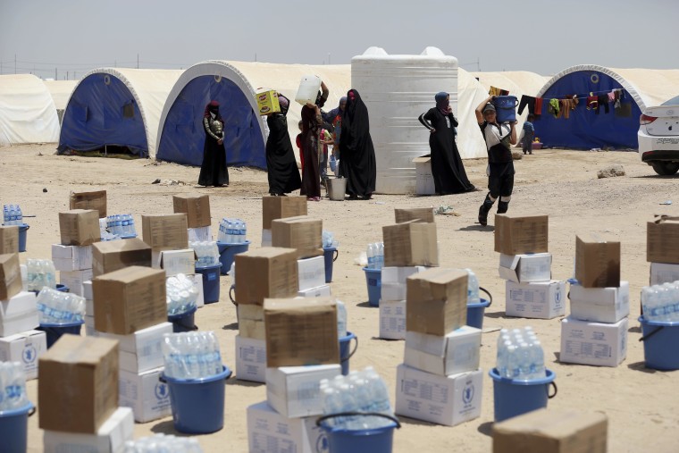 Image: Internally displaced civilians who fled their homes in Fallujah