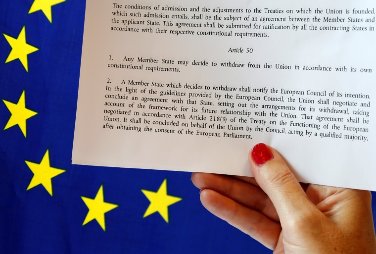 Image: Article 50 of the EU's Lisbon Treaty