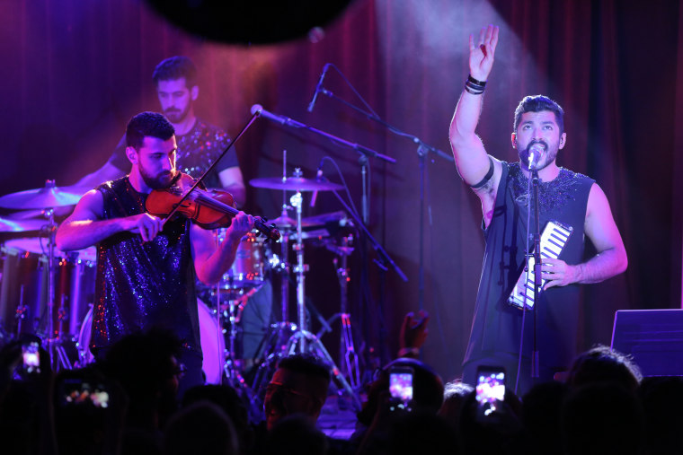 Lebanese band Mashrou' Leila plays in New York City.