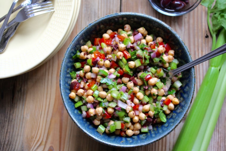 Mediterranean chickpea salad