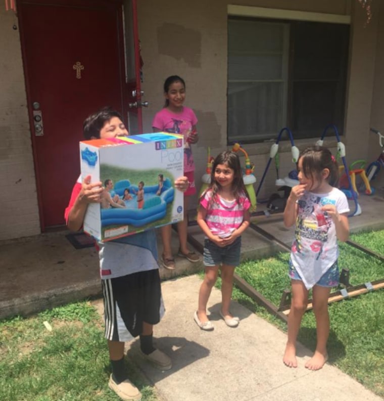 This family had reasons to smile after a hand-delivery from Arredondo.