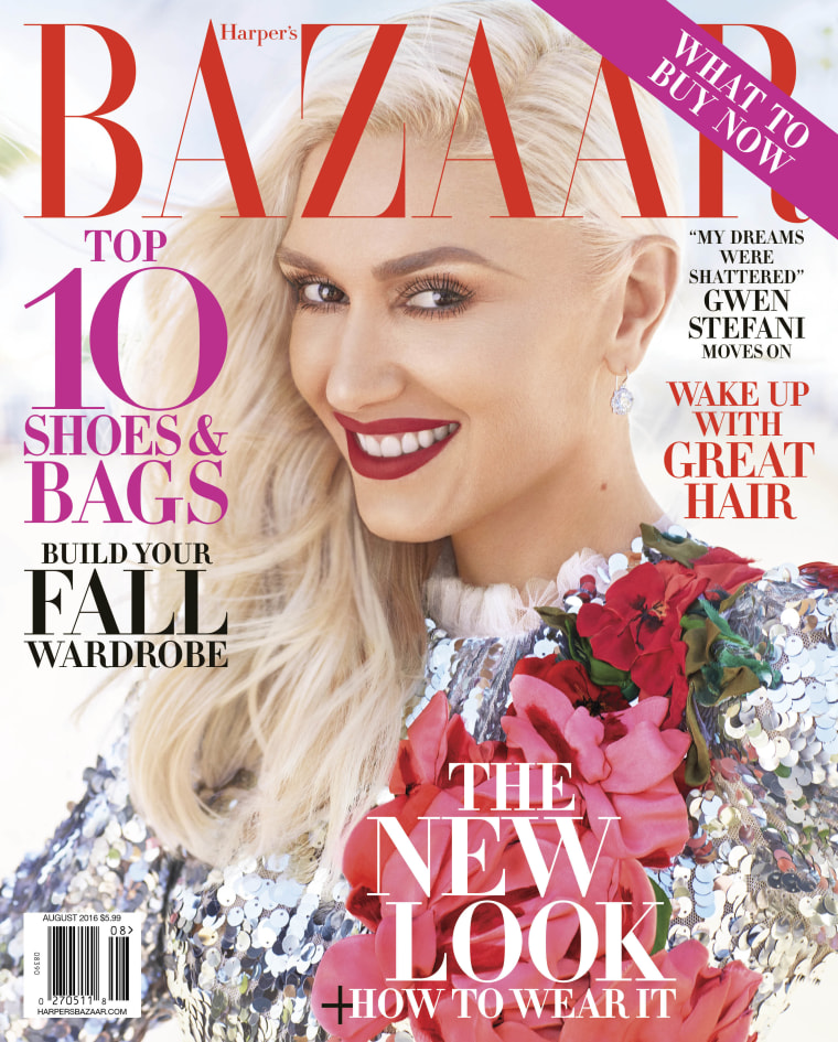 Gwen Stefani on the cover of Harper's Bazaar