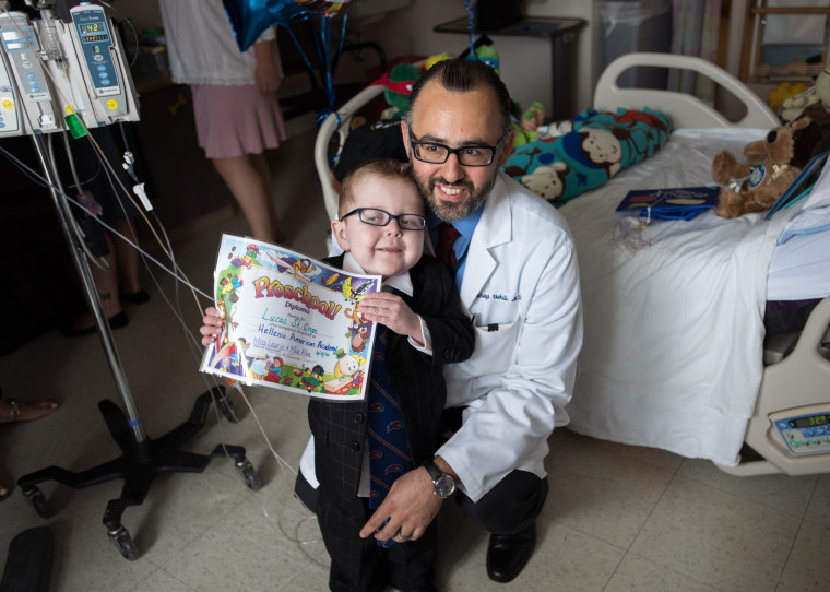 Lucas St. Onge pre-K graduation hospital