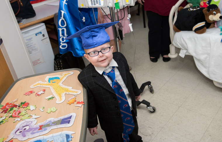 Lucas St. Onge at his pre-K graduation at the hospital