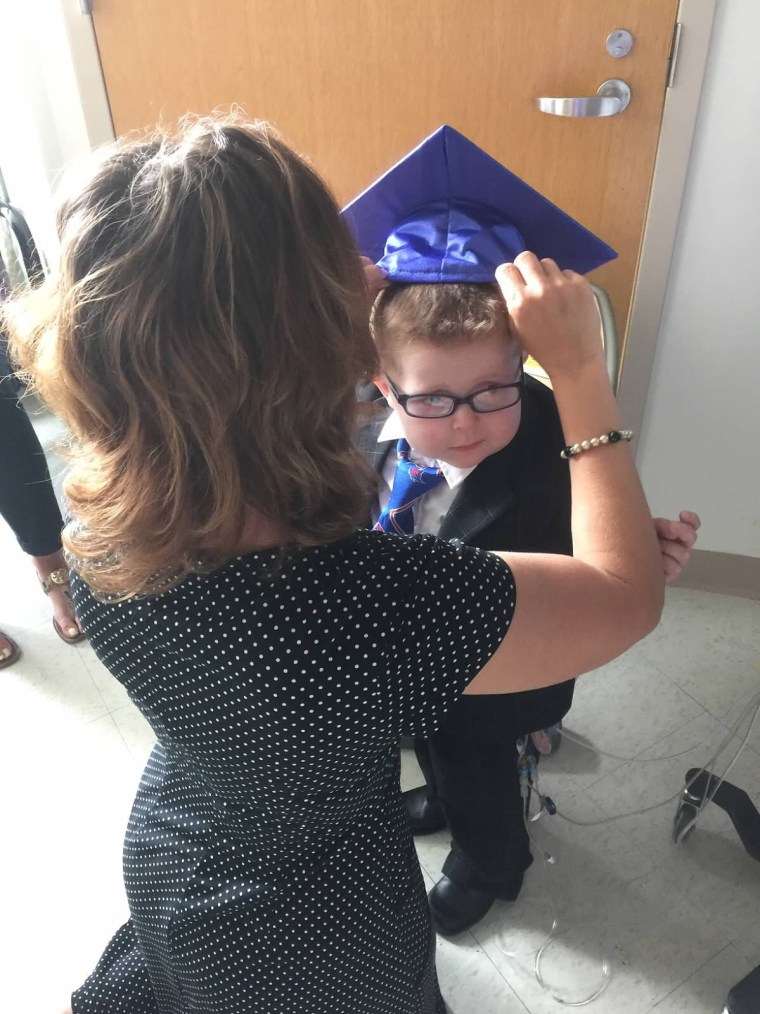 Lucas St. Onge pre-K graduation hospital