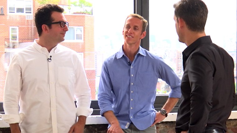 Harry's cofounders and co-CEOS Jeff Raider and Andy Katz-Mayfield in their New York City headquarters