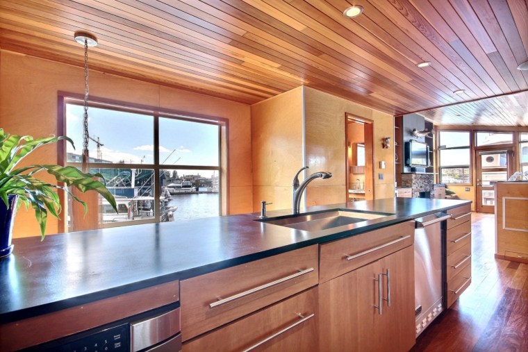 Kitchen of Seattle boat