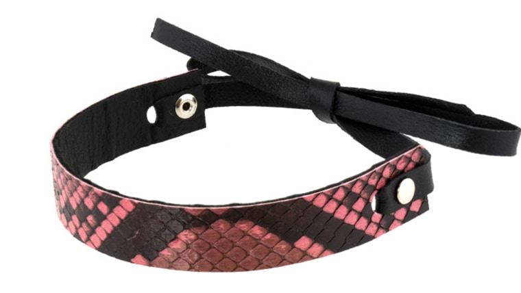 Mini Bowtie Choker Romantic Pink Python women's accessories necklace fashion style
