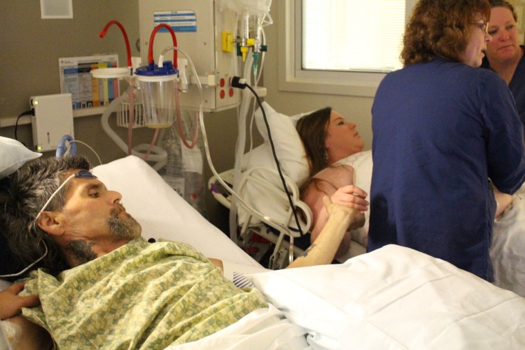 Dying man hospital wedding ultrasound