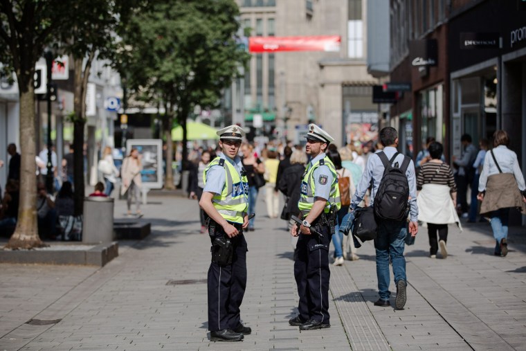 Image: Police patrol Duesseldorf, Germany, on June 2