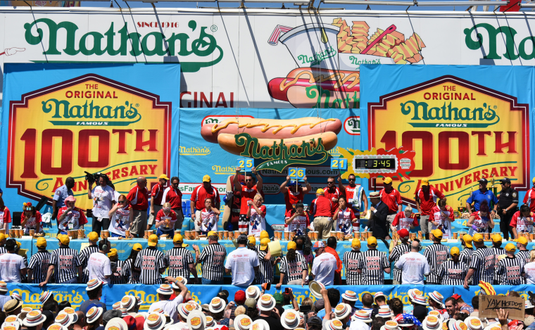Image: Nathan's Fourth of July hot dog eating contest in New York