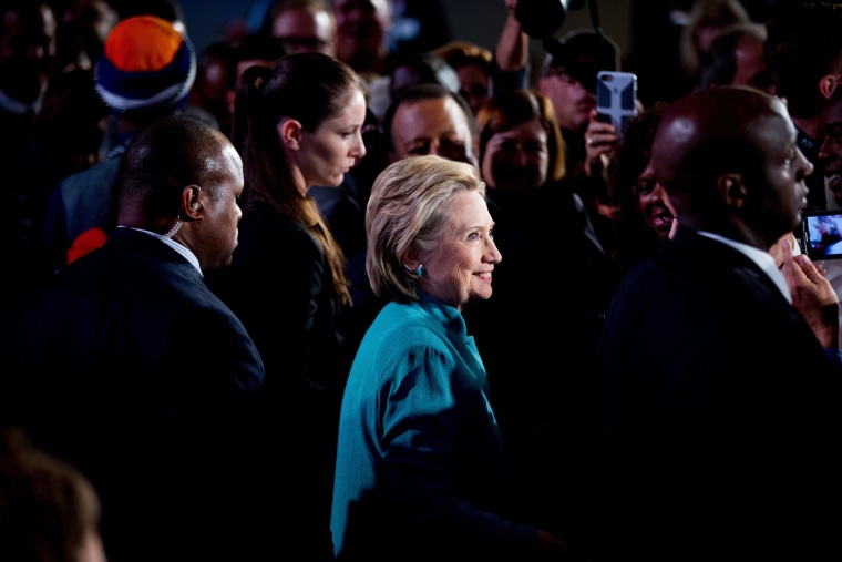 Image: Hillary Clinton greets members of the audience