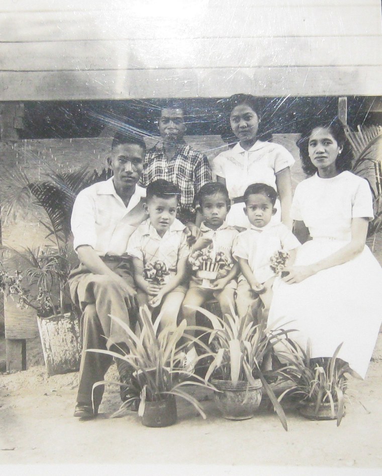 A picture of Leones, far right, and her family in the Philippines in the 1960s.