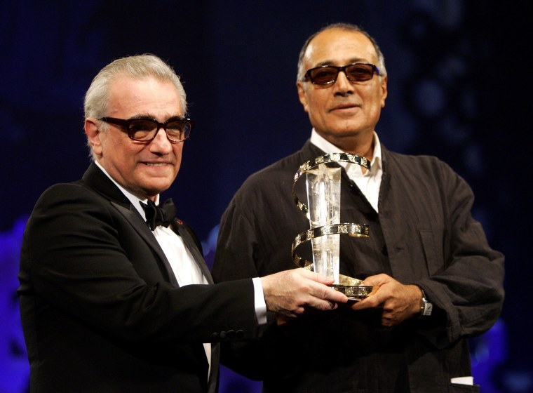 Image: Kiarostami receives an award from Scorsese during closing ceremony of the 5th Marrakesh International Film Festival