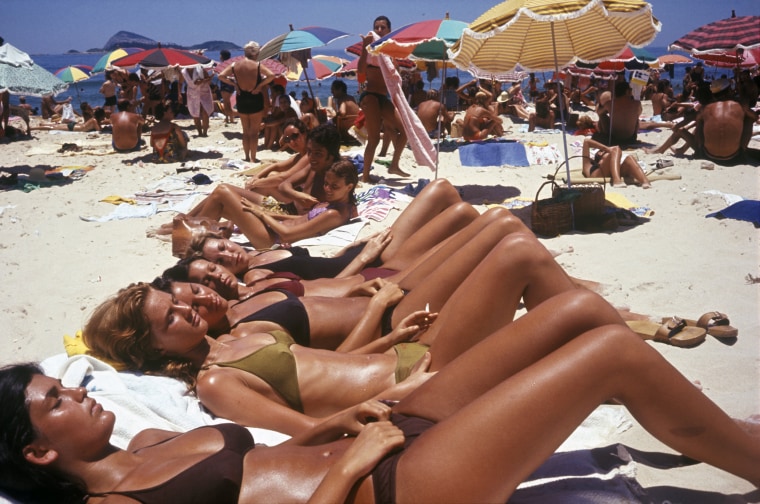 Image: Women sunbathing on Ipanema Beach