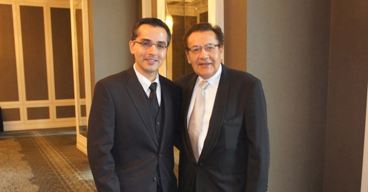 Dr. Alvaro R. Encinas, current BAMS president, and his father, Dr. Eduardo Encinas, past BAMS president.