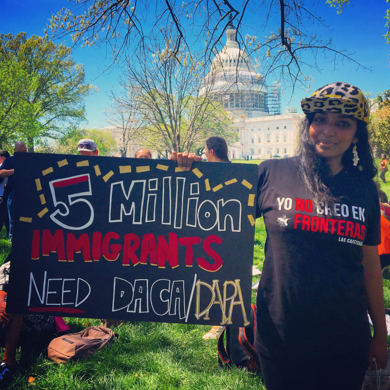 Thanu Yakupitiyage at Immigration Relief Rally at U.S. Supreme Court, April 2016