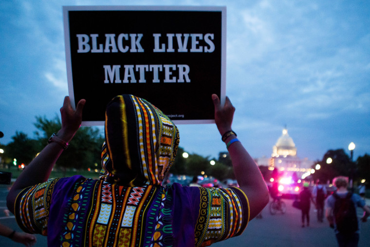 Activists At The White House Protest Shooting Deaths Of Two Black Men By Police