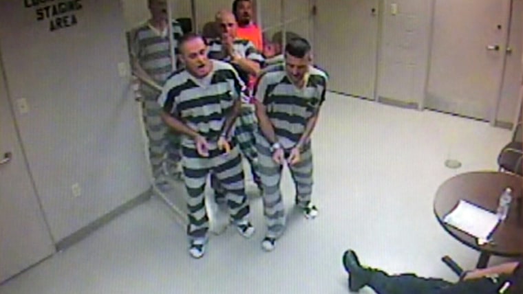 Inmates in Texas broke out of a holding cell to save a deputy who stopped breathing on June 23.