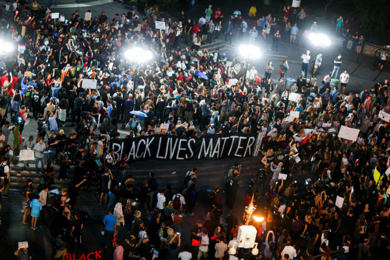 Image: People take part in a protest against police brutality and in support of Black Lives Matter during a march in New York