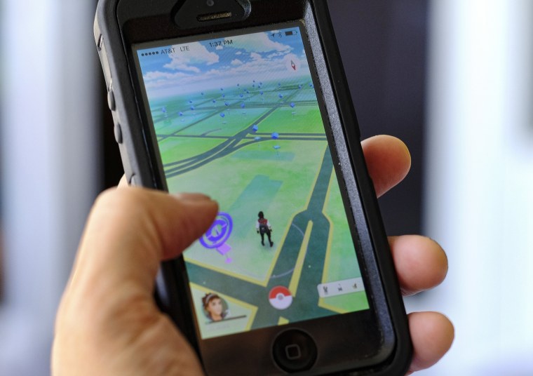 Image: Pokemon Go is displayed on a cell phone