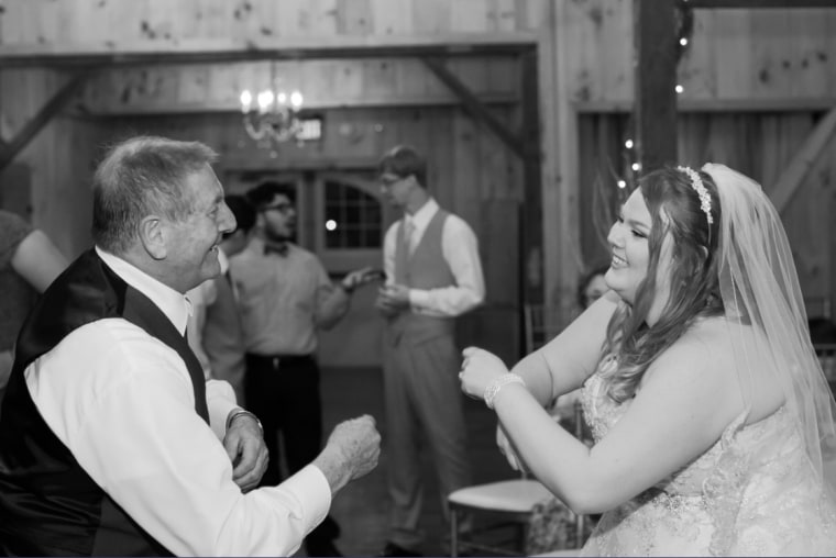 Maggie Wakefield danced with her grandfather at her wedding