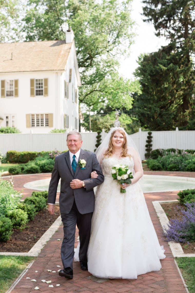 These adorable grandmothers are flower girls at wedding