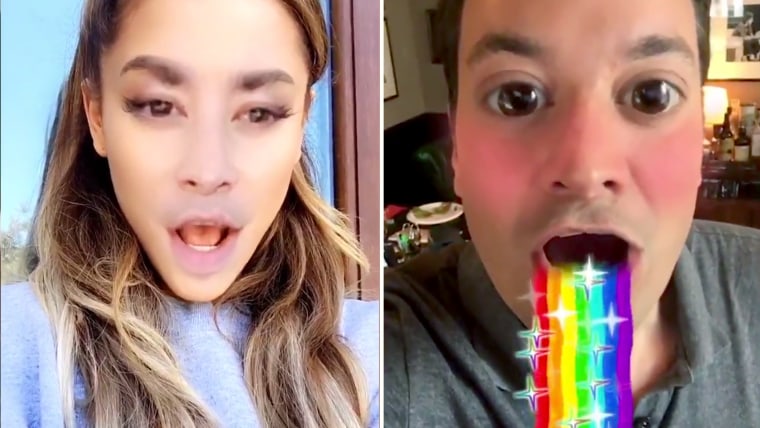 Jimmy Fallon and Ariana Grande made a music video entirely with Snapchat filters