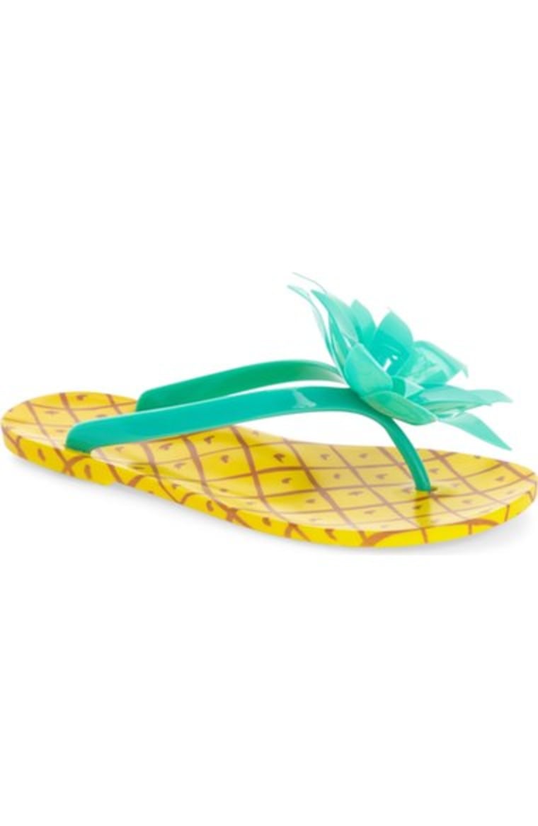 Yellow box best sale pineapple flip flops