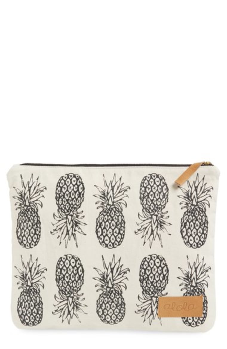 Pineapple canvas clutch