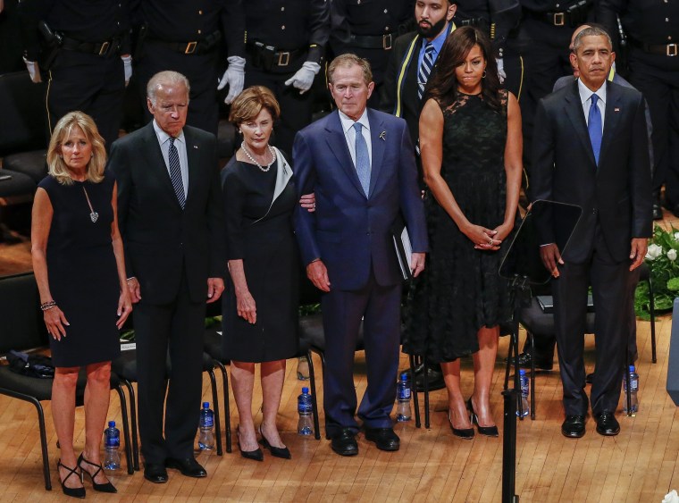 Image: Dallas police shooting interfaith tribute in Dallas, Texas, USA