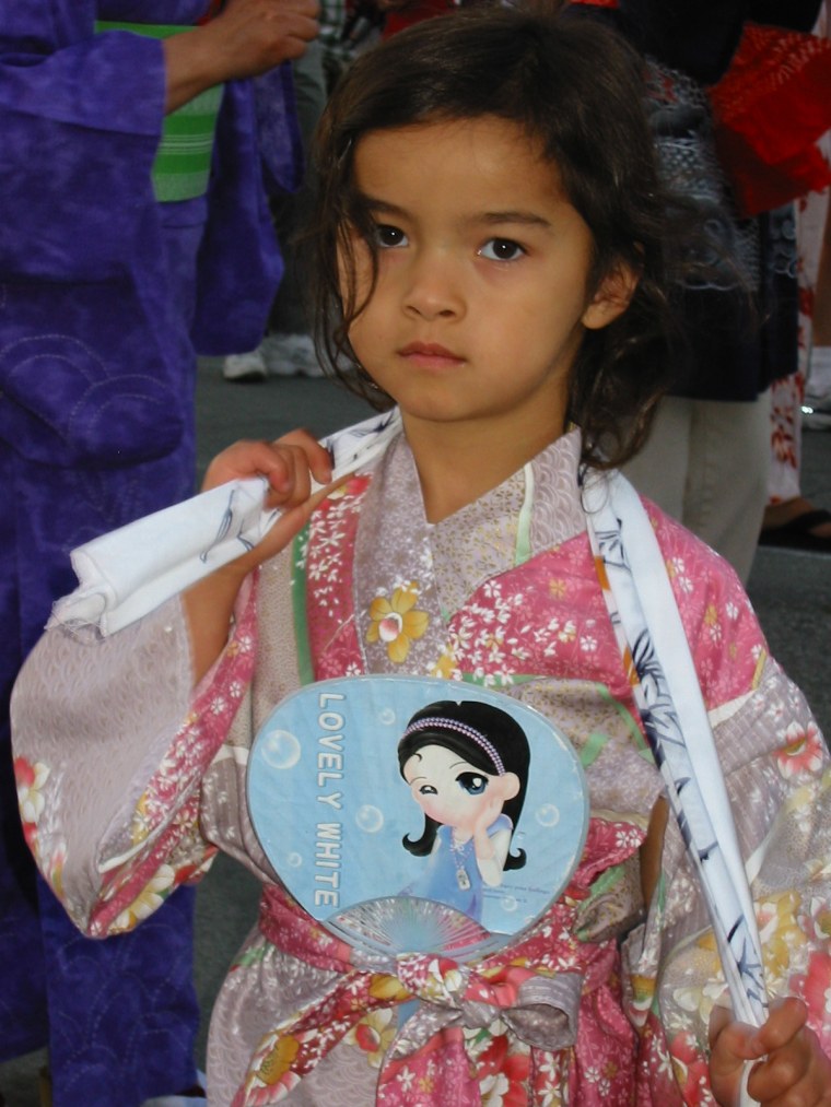 Frances Kai-Hwa Wang's daughter Niu Niu at the San Jose Obon Festival in 2004