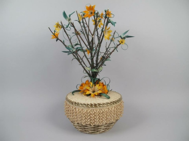 A basket weaved by George Soctomah Neptune