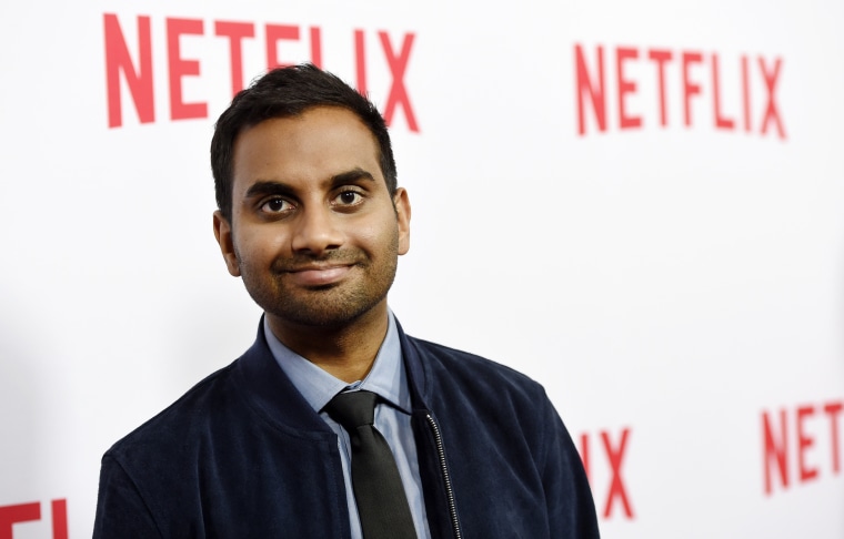 Aziz Ansari, the star, writer, director and co-creator of the Netflix series "Master of None," poses at The Paley Center.