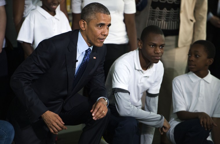 Obama Participates In "Virtual Field Trip" With Middle School Students