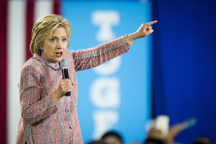 Image: Hillary Clinton speaks during a campaign event