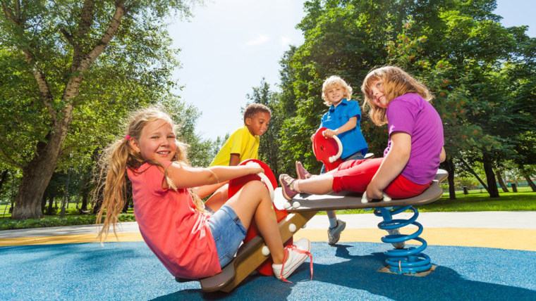 kids having fun at playground