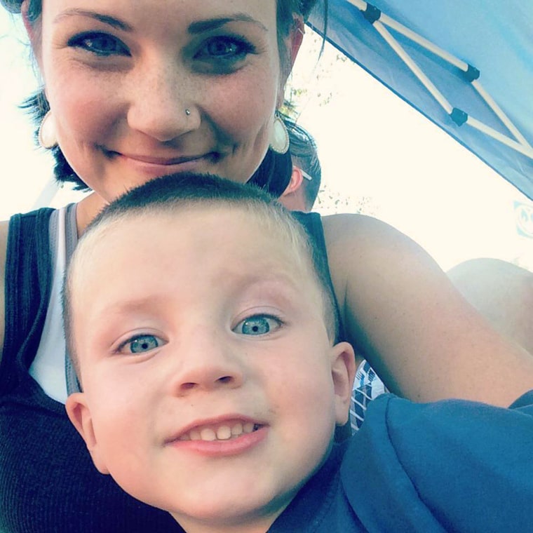 Ashley Grimm and her son Titus