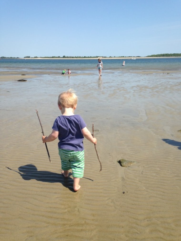 Kate Sundquist's kids at the beach