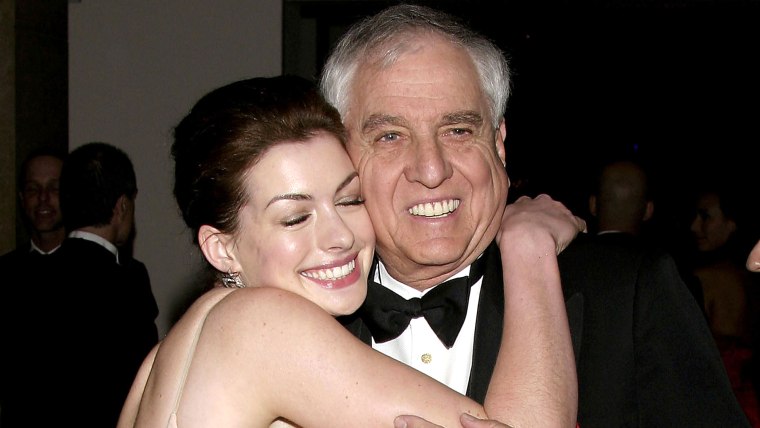 Anne Hathaway and Garry Marshall